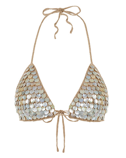HAND-CROCHET MOTHER OF PEARL BRA TOP