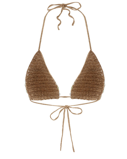 HAND-CROCHET MOTHER OF PEARL BRA TOP