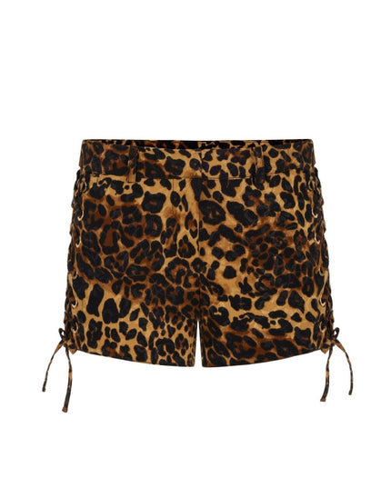 LEOPARD JACQUARD SHORTS