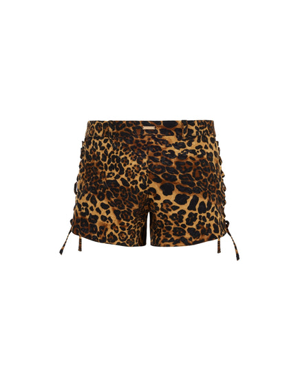 LEOPARD JACQUARD SHORTS