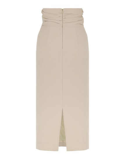 Front knot midi skirt.