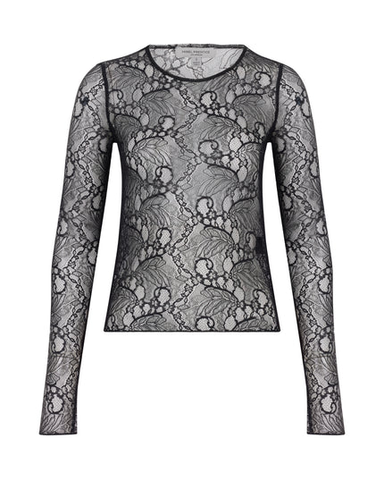 Sheer lace long sleeve top.