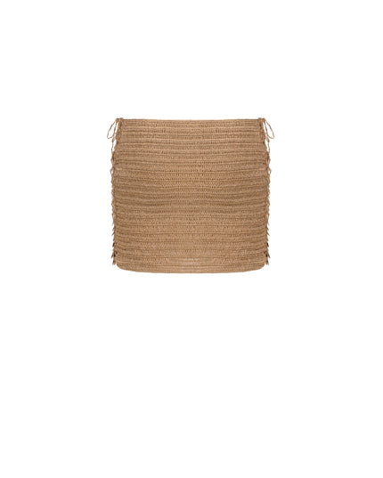 Hand Crochet Mother Of Pearl Embellished Mini Skirt