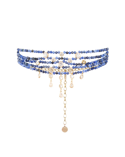 Sodalite Gemstone Choker Necklace