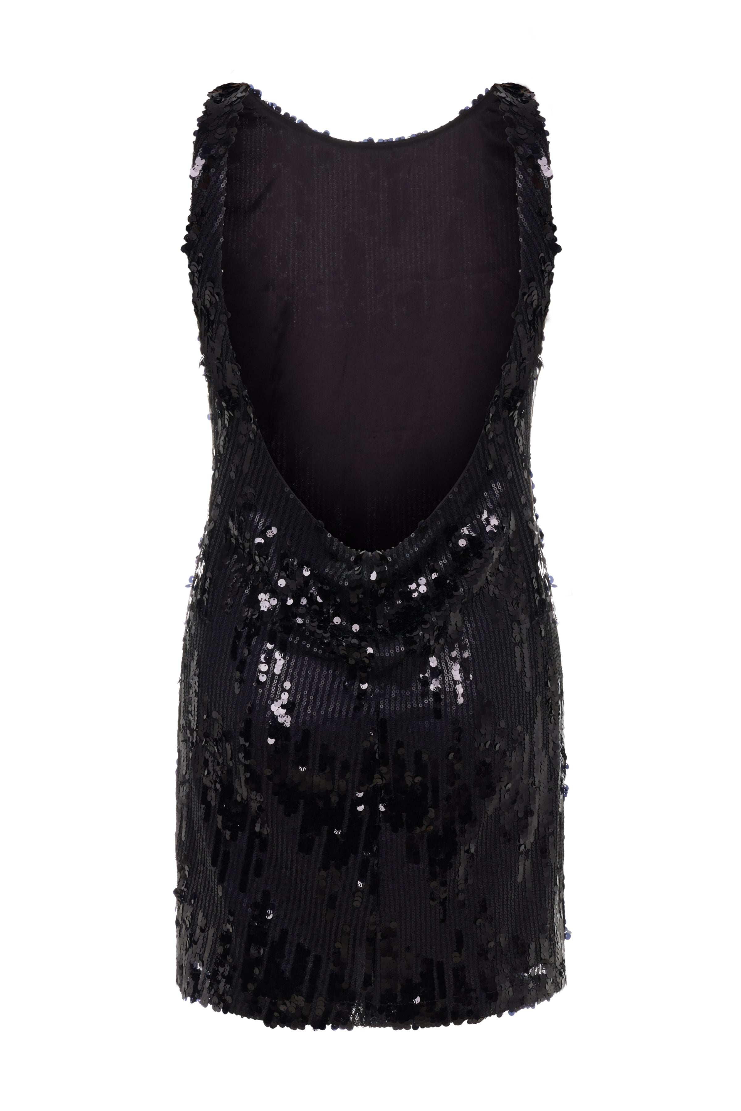 sequin strappy back dress Plunging V-Neck Sequin Open-Back Gown with Slit 43623