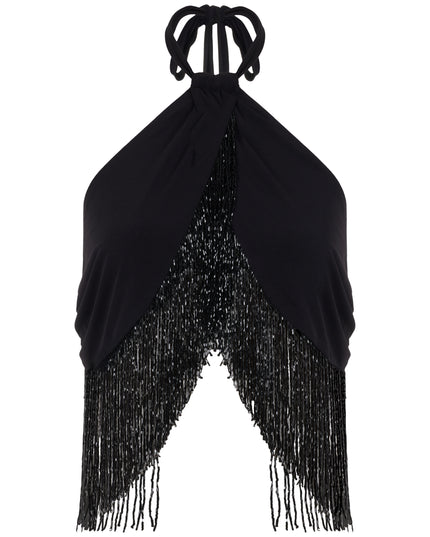 Glass bead tassel top.